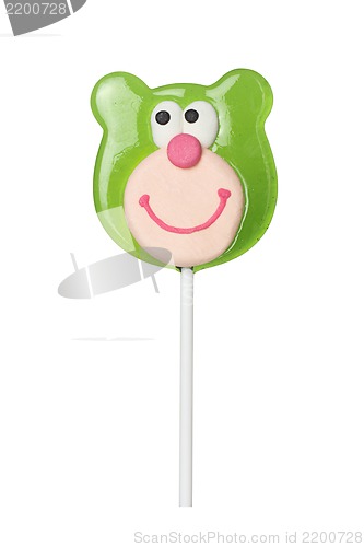 Image of Sweet lollipop of a bear head