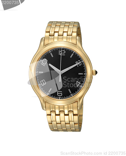 Image of Men's luxury gold wrist watch
