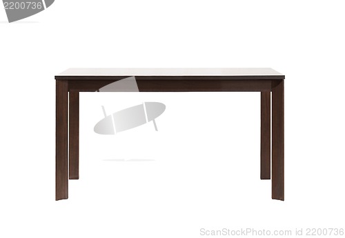 Image of Wooden table on white