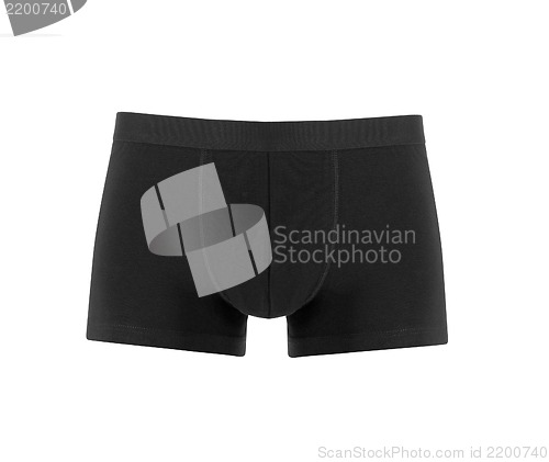 Image of black male underwear isolated