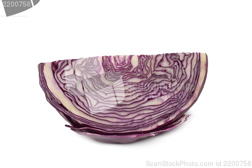 Image of red cabbage isolated on white