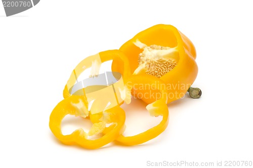 Image of sweet pepper isolated on white background
