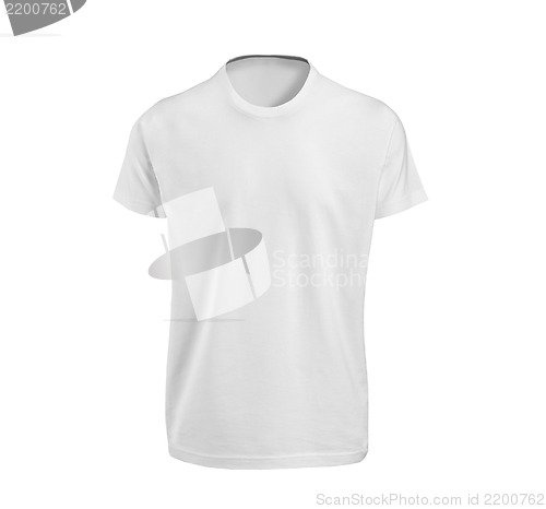 Image of white T-shirt isolated on white background