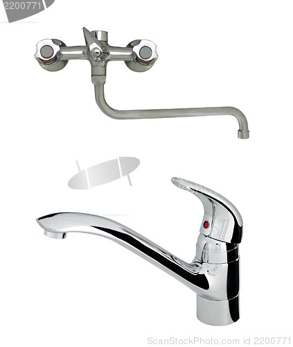 Image of old with modern stainless steel tap