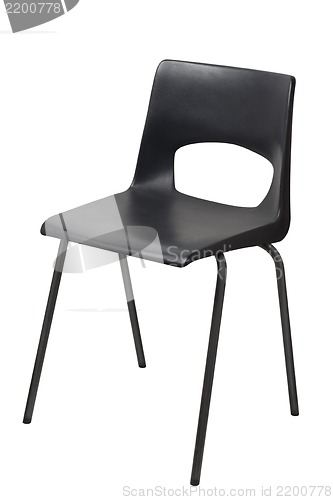 Image of Black chair, isolated on a white background