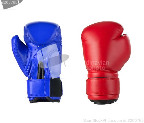 Image of Boxing gloves on a white