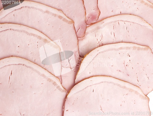 Image of Sliced ham background