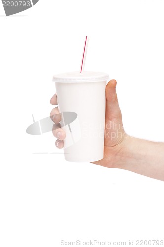 Image of disposable cup of coffee in hand