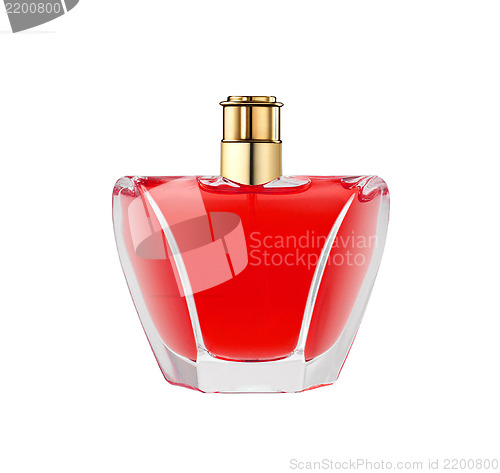 Image of red perfume bottle