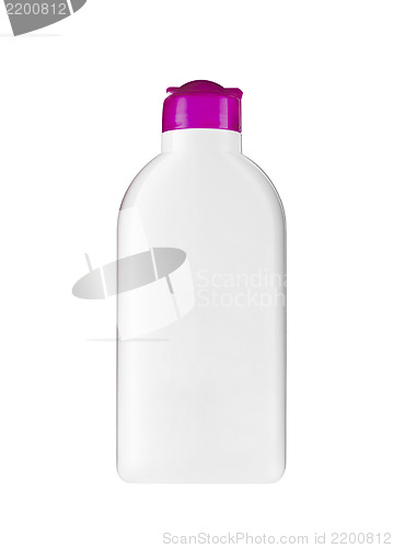 Image of Plastic bottle with soap or shampoo