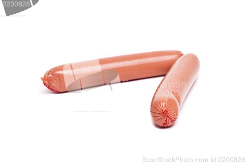 Image of Sausages isolated on a white background