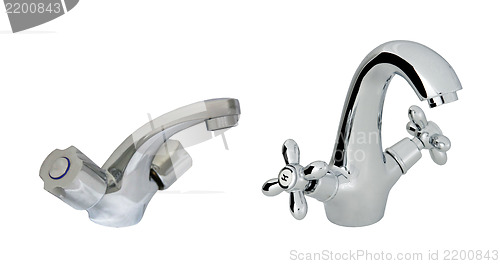 Image of old with modern stainless steel tap