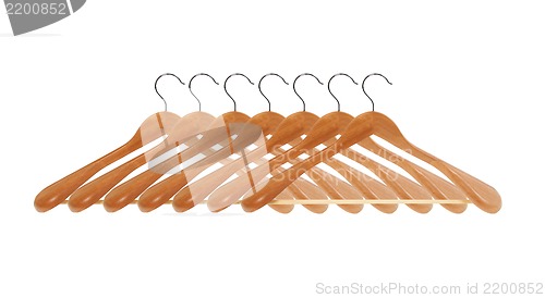 Image of wooden hanger set