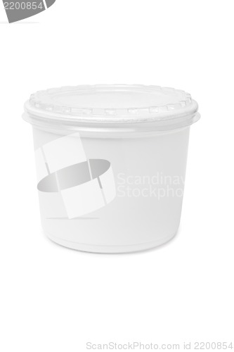 Image of Plastic rectangular container for dairy foods