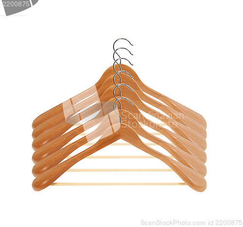 Image of wooden hanger set