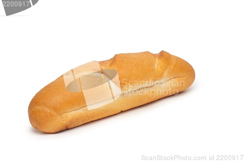 Image of roll for hot dog on a white background