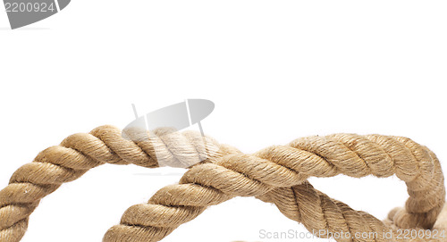 Image of roll of rope isolated on white