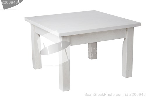 Image of Elegant white table, with clipping path