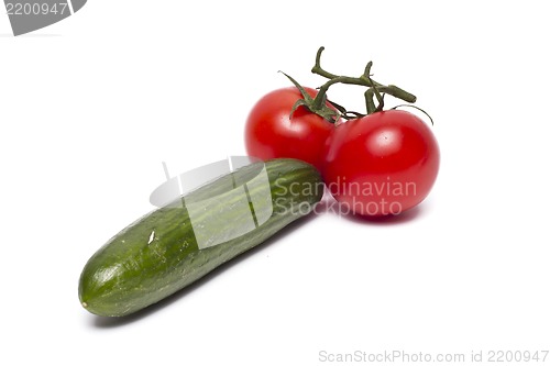 Image of tomatoes and cucumber