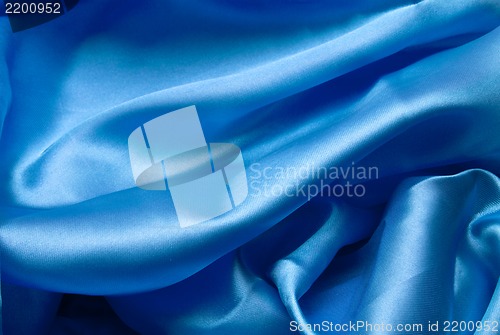 Image of Smooth elegant dark blue silk can use as background