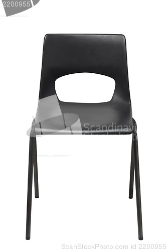 Image of Black chair, isolated on a white background