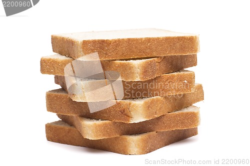 Image of pile of toasts against white background