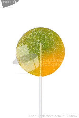 Image of Large lollipop on stick isolated on white