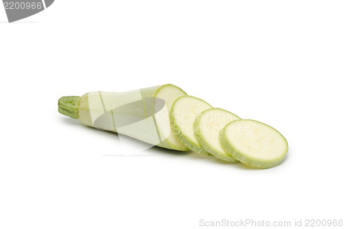 Image of Fresh vegetable marrow. Isolated on white