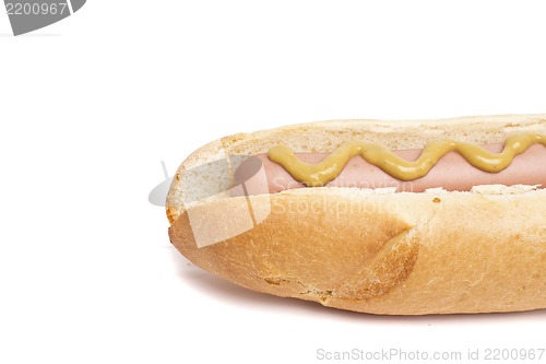 Image of An old-fashioned hot dog with mustard