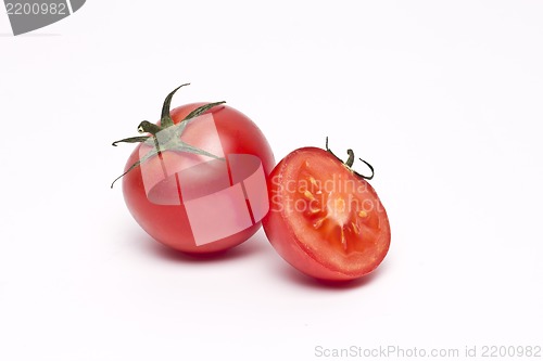 Image of Fresh tomatoes isolated on white
