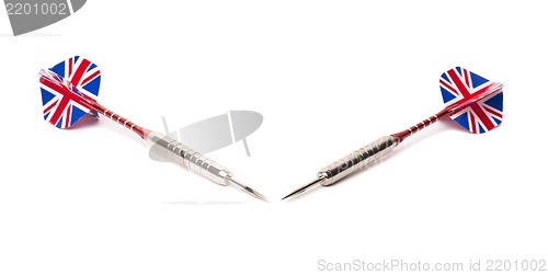Image of dart arrows on white background