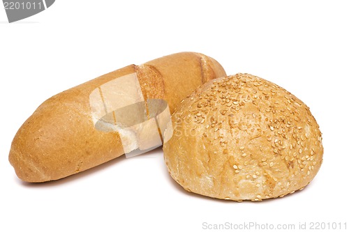 Image of Buns isolated on white.