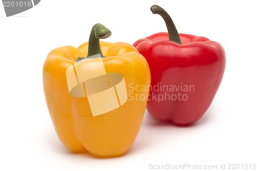 Image of red pepper isolated on white background
