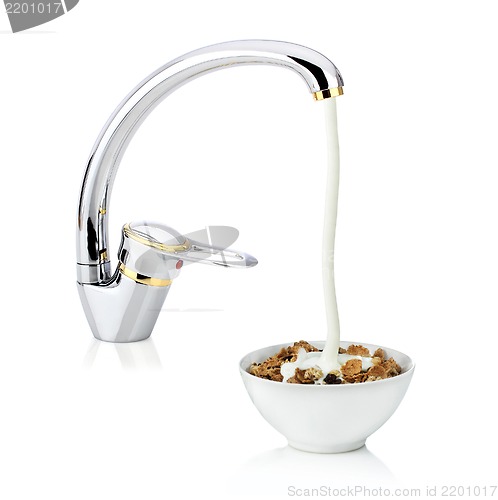 Image of milk tap - concept