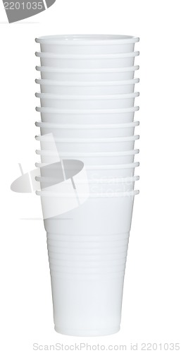 Image of White paper coffee cups