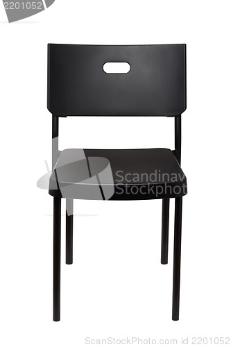 Image of Black chair, isolated on a white background