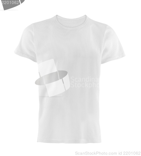 Image of white T-shirt isolated on white