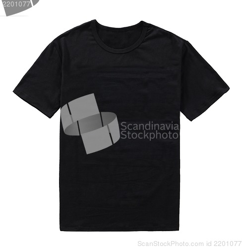 Image of black t-shirt isolated