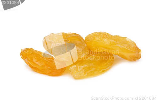 Image of Dried apricots on a white background