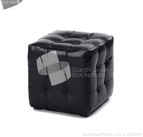 Image of Modern dark brown leather bench