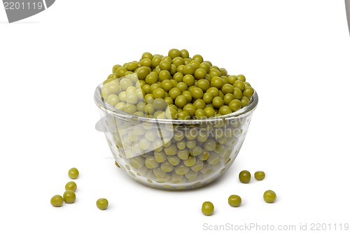 Image of Pea Pod in bowl on a white background