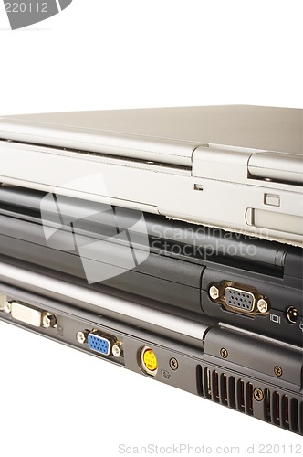 Image of Stacked laptops