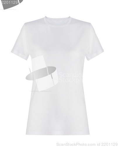 Image of White female t-shirt isolated