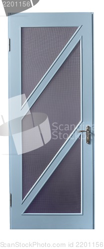 Image of Very High definition of a entire blue door