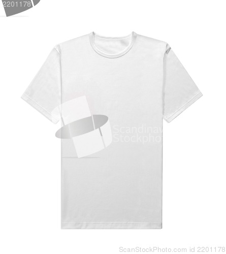 Image of white T-shirt isolated on white background