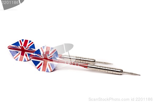 Image of dart arrows on white background