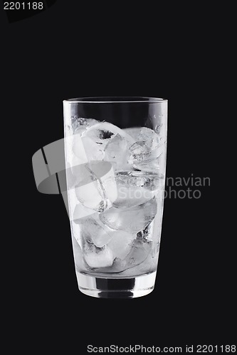 Image of A glass with ice cubes