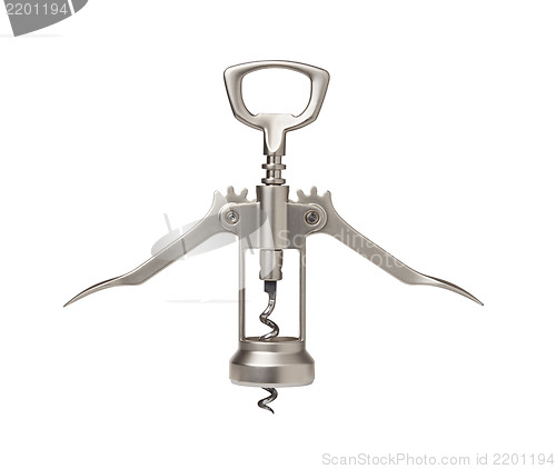 Image of corkscrew isolated on white