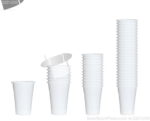 Image of collection of plastic cups