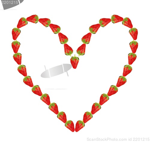 Image of heart of strawberry